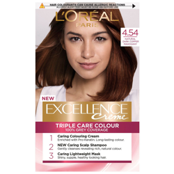 L'Oréal Paris Excellence Crème Permanent Hair Dye (Various Shades) - 4.54 Natural Dark Copper Mahogany precio