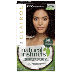 Clairol Natural Instincts Semi-Permanent No Ammonia Vegan Hair Dye 177ml (Various Shades) - 2RV Burgundy Black en oferta