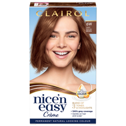 Clairol Nice' n Easy Crème Natural Looking Oil Infused Permanent Hair Dye 177ml (Various Shades) - 6W Light Mocha Brown precio