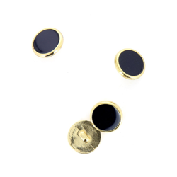 Boutons à queue bleu marine contour doré 15 mm precio