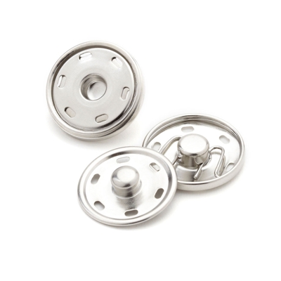 Boutons pression argent 30 mm