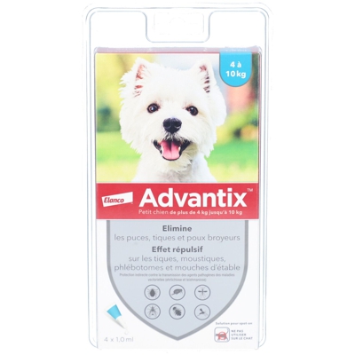 Advantix Petit chien de 4 kg - 10 kg