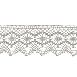 Ruban dentelle métallisée argent 50 mm en oferta