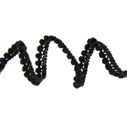 Galon mini pompons noir en oferta