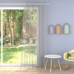 Tissu voile plombé Flotte gris grande largeur precio