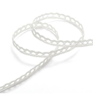 Ruban dentelle 10 mm blanc