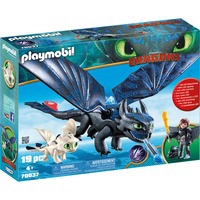Dragons Krokmou et Harold avec bébé dragon, Jouets de construction
