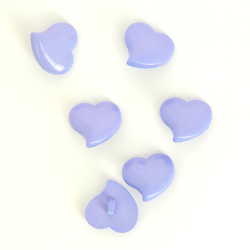 Boutons forme cœur violet lilas 18 mm en oferta