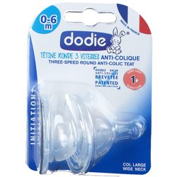 dodie® Tétine Initiation+ ronde 3 vitesses anti-colique +6mois precio