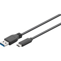 USB A/USB C, 1 m câble USB USB 3.2 Gen 1 (3.1 Gen 1) Noir