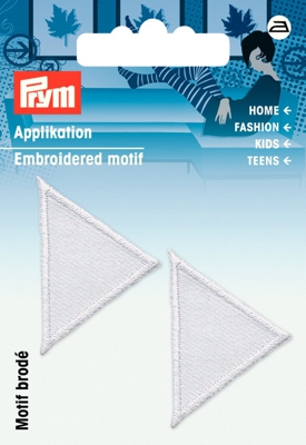 Écussons thermocollant 2 triangles blancs