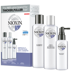 NIOXIN 3-Part System 5 Loyalty Kit for Chemically Treated Hair with Light Thinning características