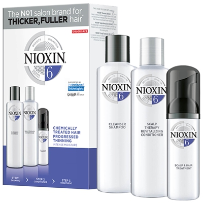 NIOXIN 3-Part System 6 Loyalty Kit for Chemically Treated Hair with Progressed Thinning