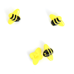 Boutons forme abeille jaune 21 mm características