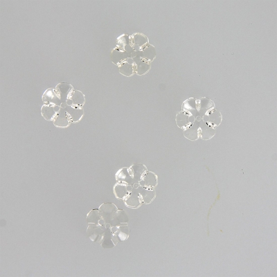 Boutons forme fleur blanc 13 mm