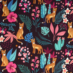 Tissu jersey coton bio jungle lie de vin Albstoffe en oferta