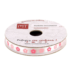 Bobine ruban satin fleurs 6 mm precio