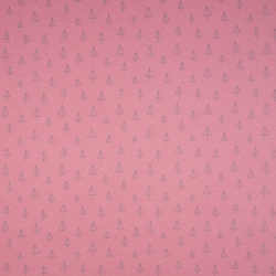Tissu interlock coton bio Tipi rose precio