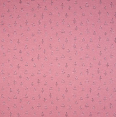 Tissu interlock coton bio Tipi rose