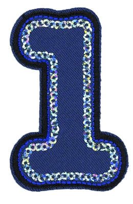 Écusson 1 sequin bleu