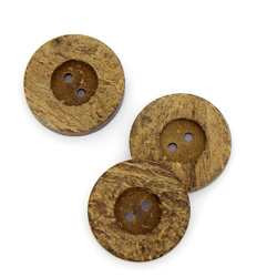 Boutons ronds coco marron 28 mm en oferta
