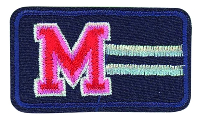 Écusson patch M rose