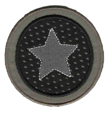 Écusson bouton étoile gris