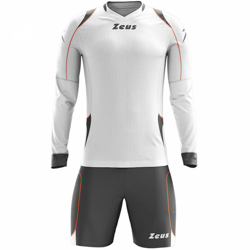 Zeus Paros Ensemble de gardien de but Maillot à manches longues avec short blanc gris en oferta