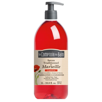 Le Comptoir du Bain savon de Marseille coquelicot