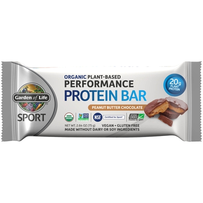 Barre protéinée végétale et bio sportive - Chocolat au beurre de cacahuètes - 12 barres