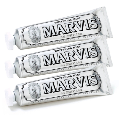 Lot de dentifrices Marvis 3 x 85 ml – Whitening Mint (menthe blanchissante)