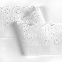 Ruban broderie anglaise 75 mm blanc características