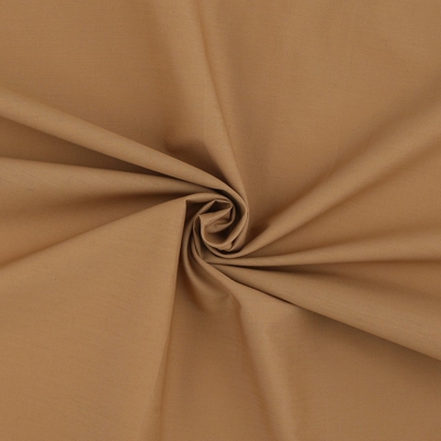 Tissu popeline unie camel