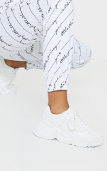 Baskets blanches à semelle chunky rondes, Blanc en oferta