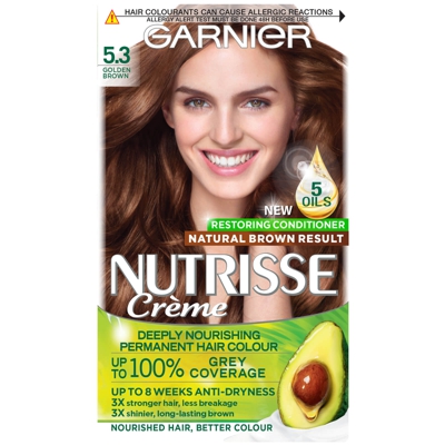 Garnier Nutrisse Permanent Hair Dye (Various Shades) - 5.3 Golden Brown
