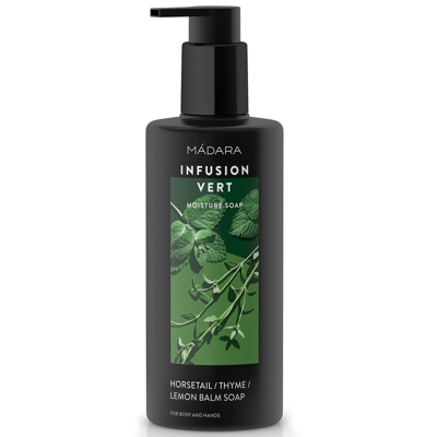 Savon Hydratant Infusion Vert (prêle, thym et mélisse) MÁDARA 300 ml