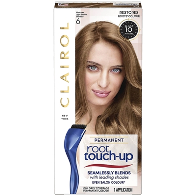 Clairol Root Touch-Up Permanent Hair Dye Long-lasting Intensifying Colour with Full Coverage 30ml (Various Shades) - 6 Light Brown