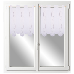 Voilage brise-bise organza blanc 58cm precio