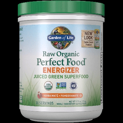 Poudre Revitalisante Raw Organic Perfect Food - Yerba Mate et Grenade - 276g