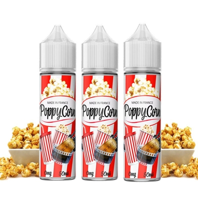 Pack 150 ml ( 3 x 50 ml ) e-liquide PoppyCorn - 50/50 PG/VG Vapfusion