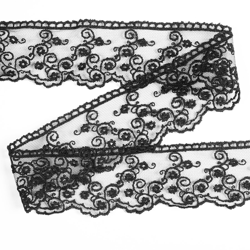 Ruban dentelle fine 40 mm noir en oferta