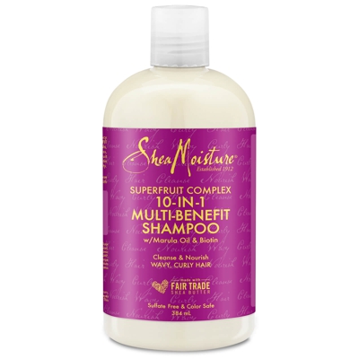 Shea Moisture Shampoing Multi-Action Tous Types de Cheveux au Complexe Superfruit 10 in 1 (379 ml)