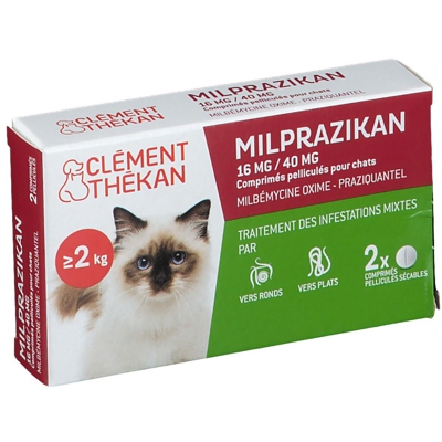 Clément Thékan Milprazikan Chat 16 mg/40 mg