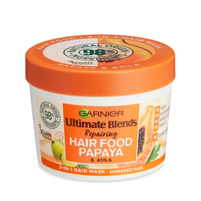 Garnier Ultimate Blends Hair Food Papaya 3-in-1 Damaged Hair Mask Treatment 390ml