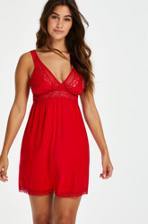 Hunkemöller Nuisette  Jersey Grafic Lace Rouge precio