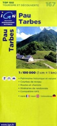 Pau Tarbes 1 : 100 000: Patrimoine historique et naturel / Courbes de niveau / Routes et chemins / Itinéaires de randonnée / Compatible GPS (Ign Top 100s) en oferta