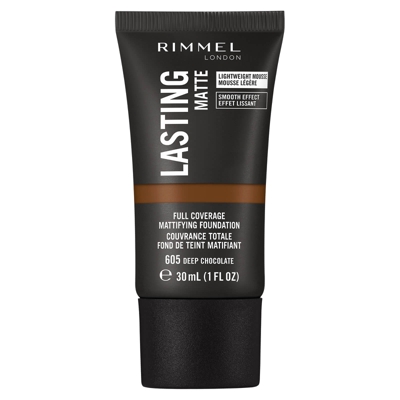 Rimmel London Lasting Matte Foundation 30ml (Various Shades) - 605 Deep Chocolate