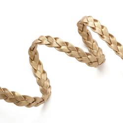 Tresse simili cuir dorée en oferta