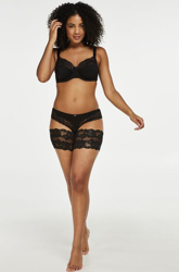 Hunkemöller Bandes de cuisses anti-frottements en dentelle Noir en oferta