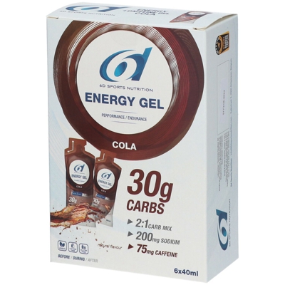 6D Sports Nutrition Energy + Caffeine Gel Cola